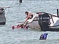 Police say a teen girl was tubing when her leg was impaled by a boat propeller