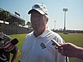 UCF coach George O’Leary talks about first full-contact spring practice