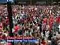 Blackhawks Fans Storm Street In Parade