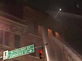 Firefighters battle downtown fire