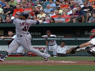 Santana’s two-run homer