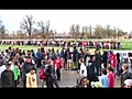 Bain de boue en sous-bois pour les concurrents du cross UNSS 92 au haras départemental de Jardy