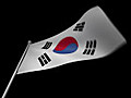 South Korea Flag Stock Footage