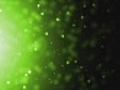 Moving particles,  side glow green. HD.