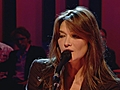 Carla Bruni performs on UK television