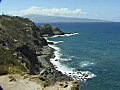 Royalty Free Stock Video SD Footage Zoom Out to Nakalele Point,  Rocky Coastline and Scenic View of Ocean and North Coastline in Maui, Hawaii