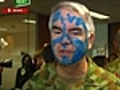 Army turns blue for cancer