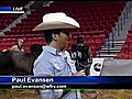 Paul Evansen takes on the bull