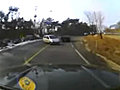 Speeding Car Slams Head On Into Cop