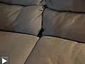 Chaton se cache dans le canapé
