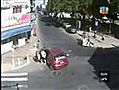 Motorbike and Car Crash At Buenos Aires In Argentina.