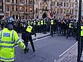 Manifestación estudiantil en Londres