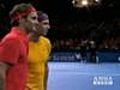 Match benefico,  Federer batte Nadal