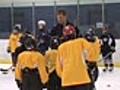 Geoffrion Teaches Kids at Preds Hockey School