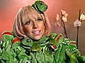 Lady Gaga’s Kermit the Frog Coat in Action