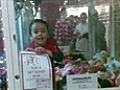 Boy trapped in toy machine