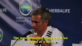 Mourinho habla de su equipo.