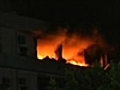 Tripoli government buildings in flames