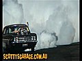 UCSMOKE catches fire during burnout