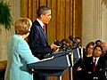 Economic woes dominate Obama Merkel newser