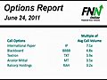 Options Report: June 24,  2011