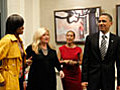 Greeting President and First Lady Obama