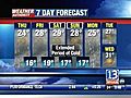 VIDEO: 13 WHAM Weather Authority Forecast,  12-16-09 Evening, Overnight