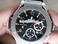 Hublot Big Bang Black Dial Rubber Strap 301 Mens Wristwatch