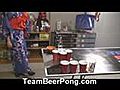 Beer Pong Party Using Our New Portable Beer Pong Table