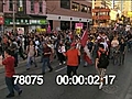 PROTESTERS MARCH IN THE STREET - HD