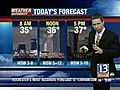 VIDEO: 13 WHAM Weather Authority Morning Forecast 1-18-2010