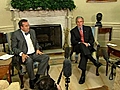President Bush Welcomes President Ilves of Estonia to the White House