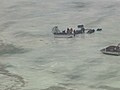 Stranded ice fishermen