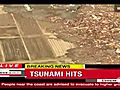 Shocking Footage Houses on Fire in Tsunami Waves Japan Earthquake 8.9 3-11-11
