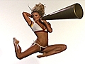 NFL Cheerleaders on Trampolines