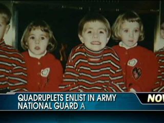 Quadruplets Enlist in Army National Guard at the Same Time