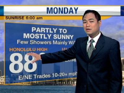 Fairly Dry Trade Wind Weather For The Work Week