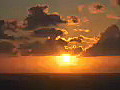 Royalty Free Stock Video HD Footage Sunrise at  Ft. Lauderdale Beach from the top of the Pier 66 Building