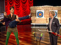 Josh Duhamel Gives an Archery Lesson