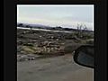 Driving through a tsunami ravaged town in Japan