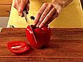 Cutting & Seeding Peppers