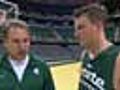 Mike Hall Participates in a MSU Basketball Practice