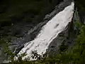 Royalty Free Stock Video SD Footage Waterfall at the Mendenhall Glacier Near Juneau,  Alaska