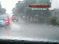 01-Chengdu China,rain water floods some streets