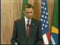 In Brazil,  Obama addresses the situation in Libya