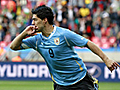 Suarez-gol,  Uruguay in estasi