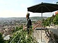 Steiler Blick auf Stuttgart