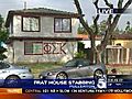 KTLA: 2 Men Stabbed Outside Fullerton Frat House - Lynette Romero reports