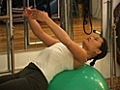 Pilates Chest Lift Ball Exercise