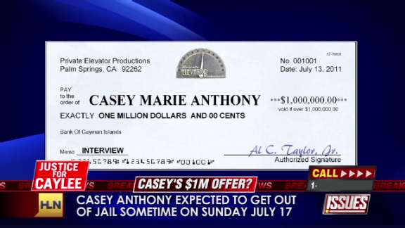 Man offers Casey Anthony $1 million